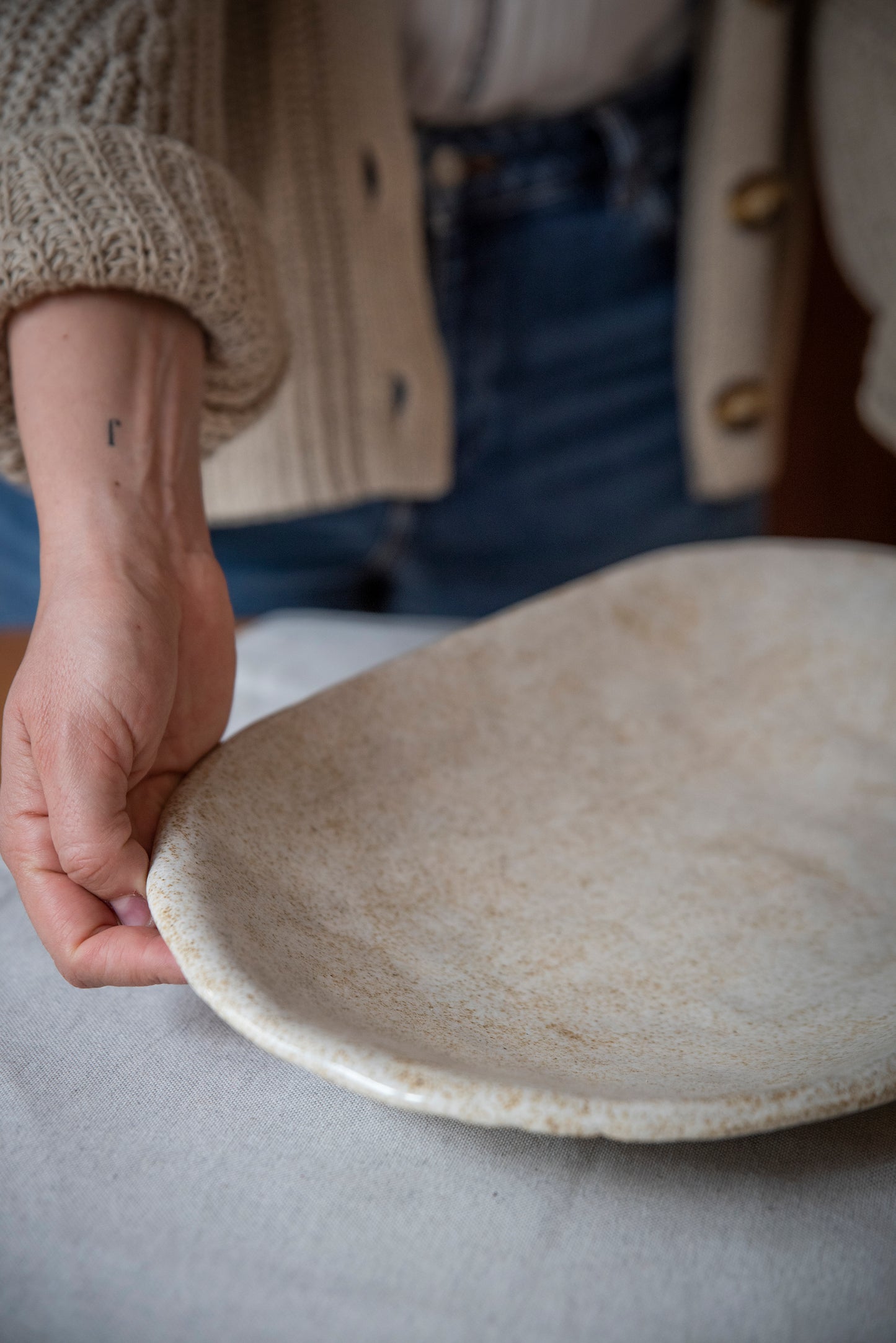 Bandeja cerámica gres "Duna"