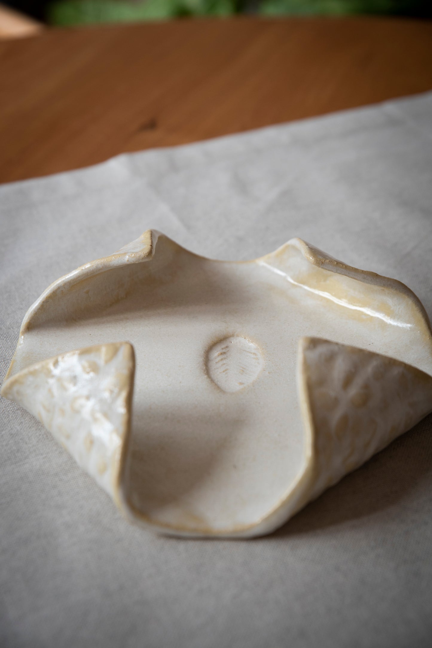 Servilletero cerámica gres