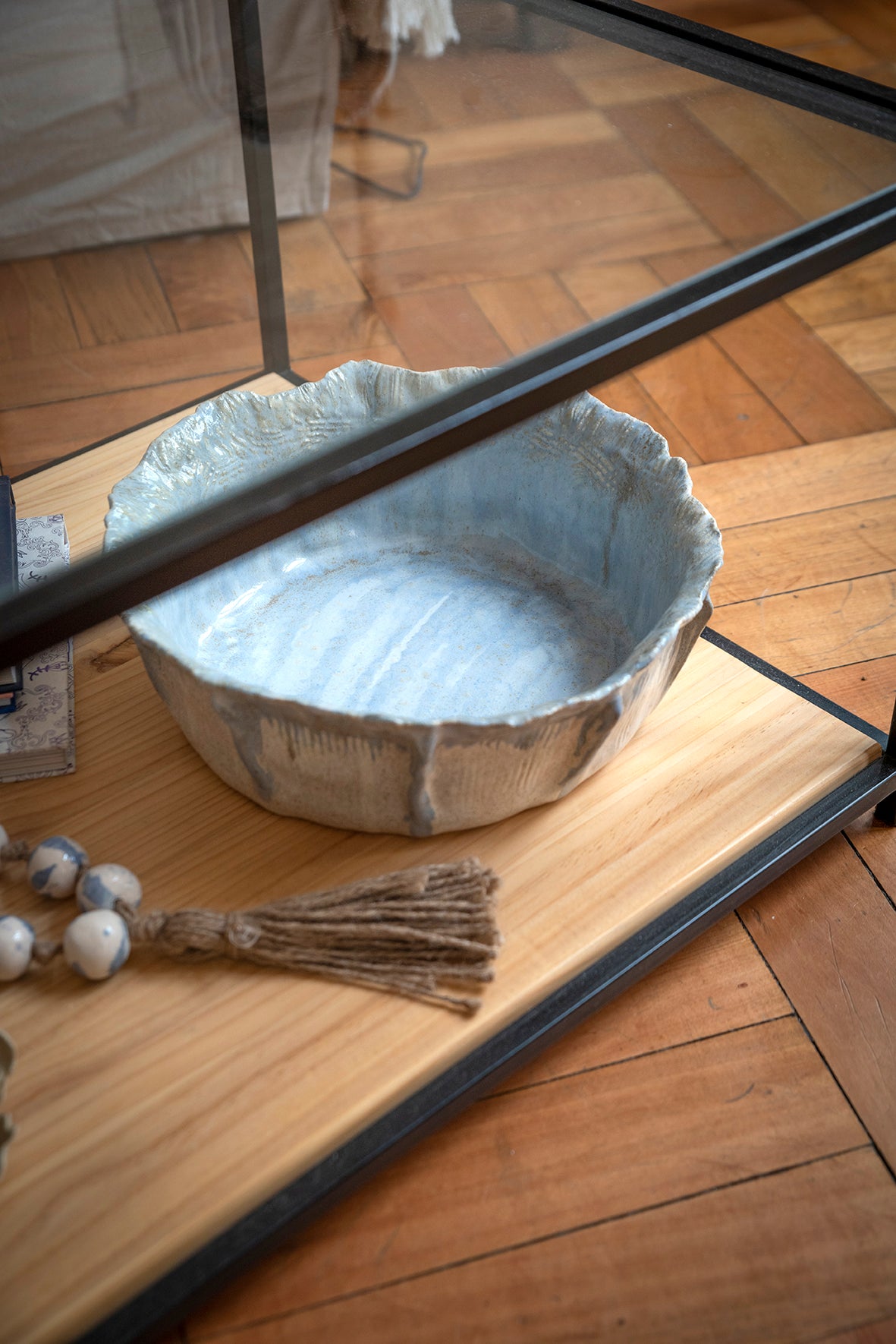 Centro de mesa cerámica gres "Fuente del Cielo"