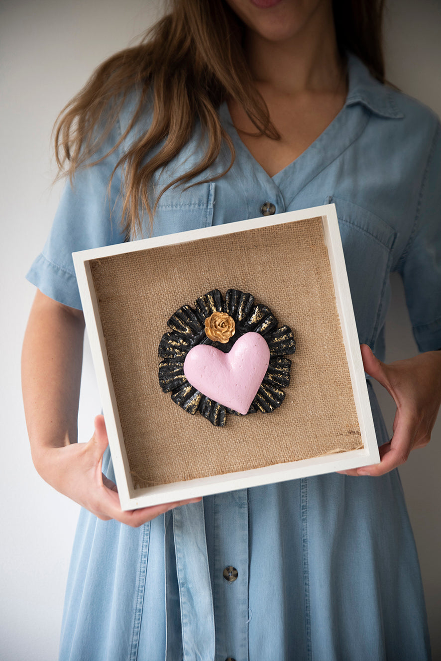 Cuadro Latido Rosa (27 cm)