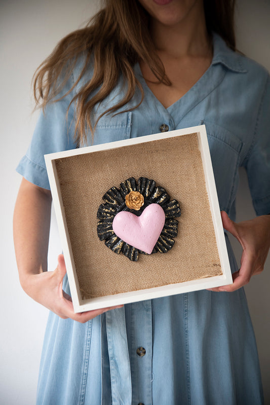 Cuadro Latido Rosa (27 cm)