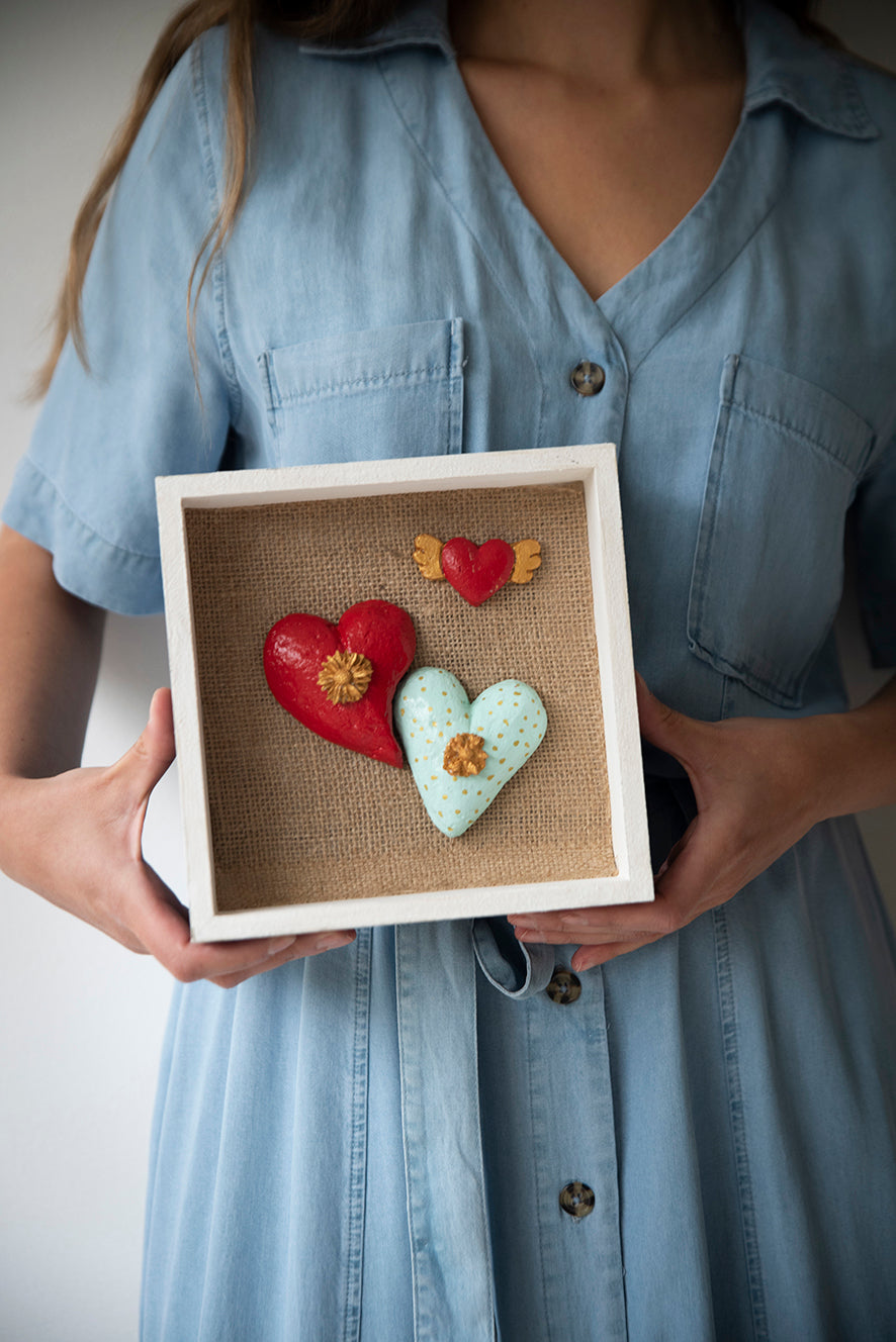 Cuadro Dúo Latido de Amor (22 cm)