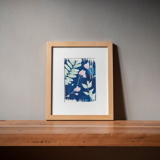 Cuadro Bugambilia con acuarela