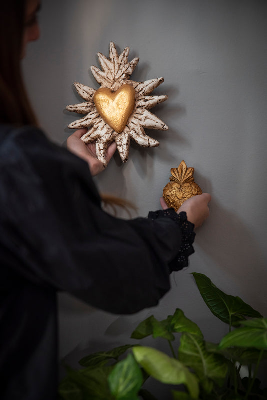 Adorno de corazón Rústico Radiante