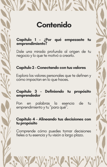 Ebook "¿Sabes cuál es el propósito de tu emprendimiento?