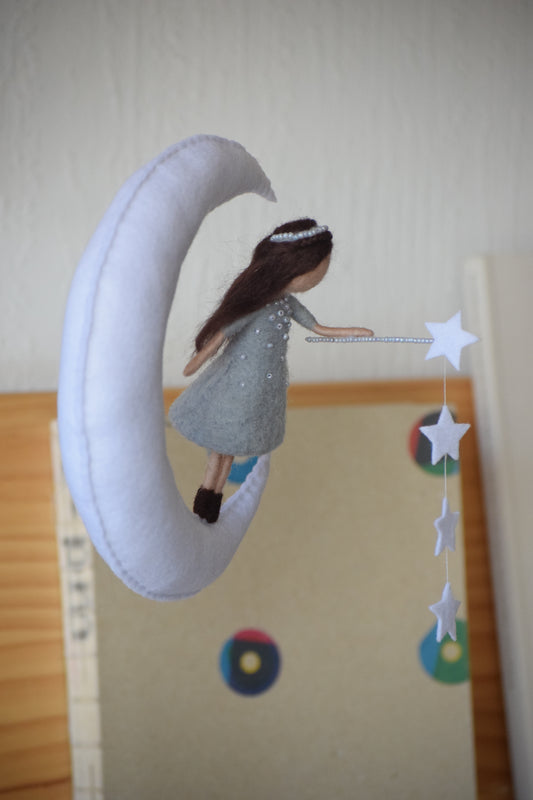 Móvil Colgador Niña con Estrellas