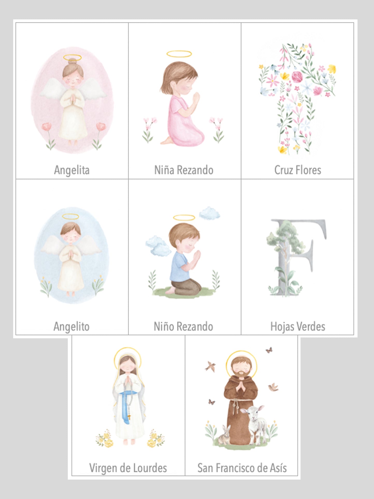 Santitos en acuarela