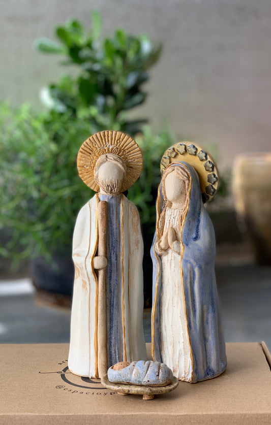Pesebre estrellas azules