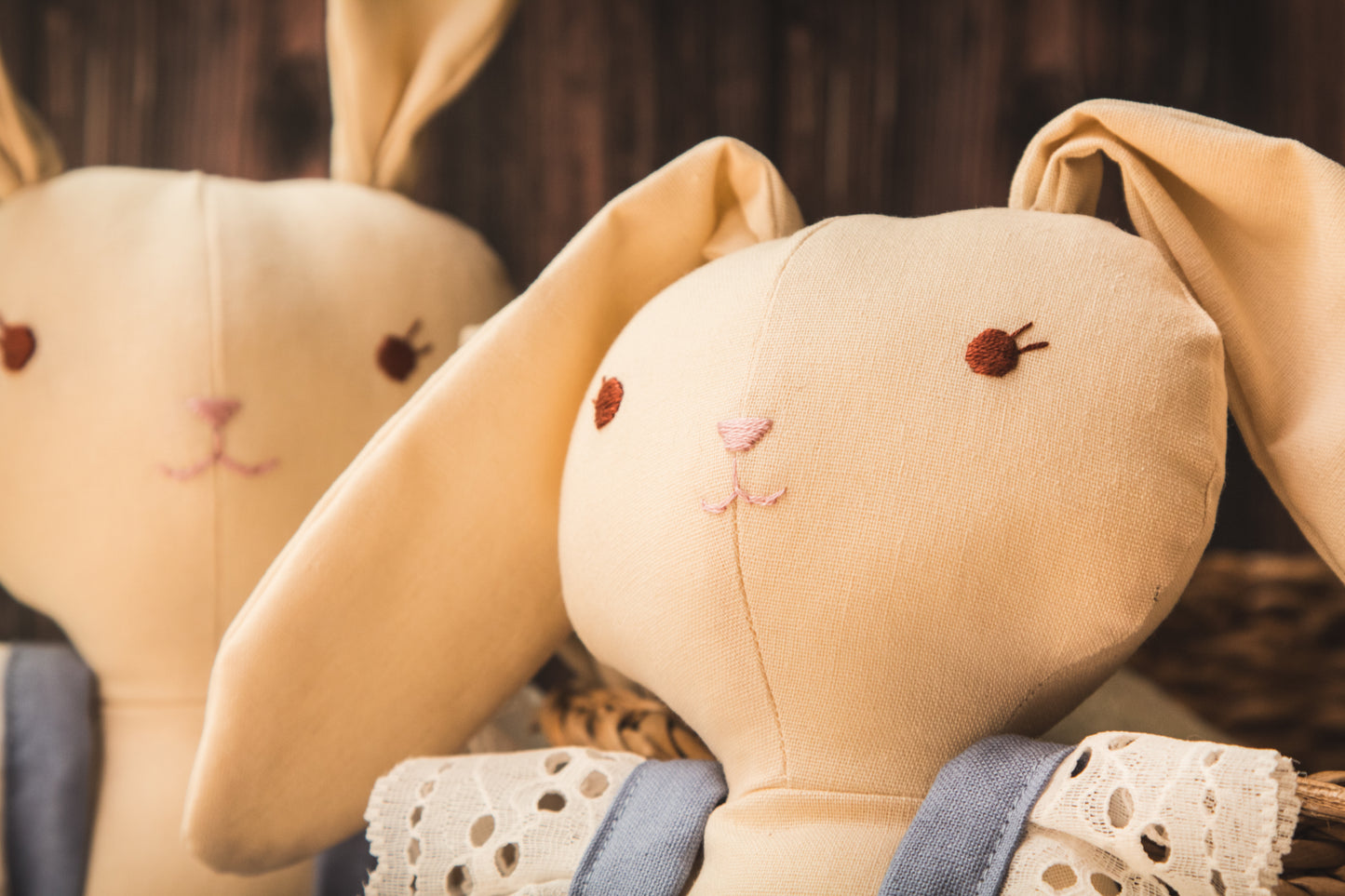 Conejita de lino orejas largas