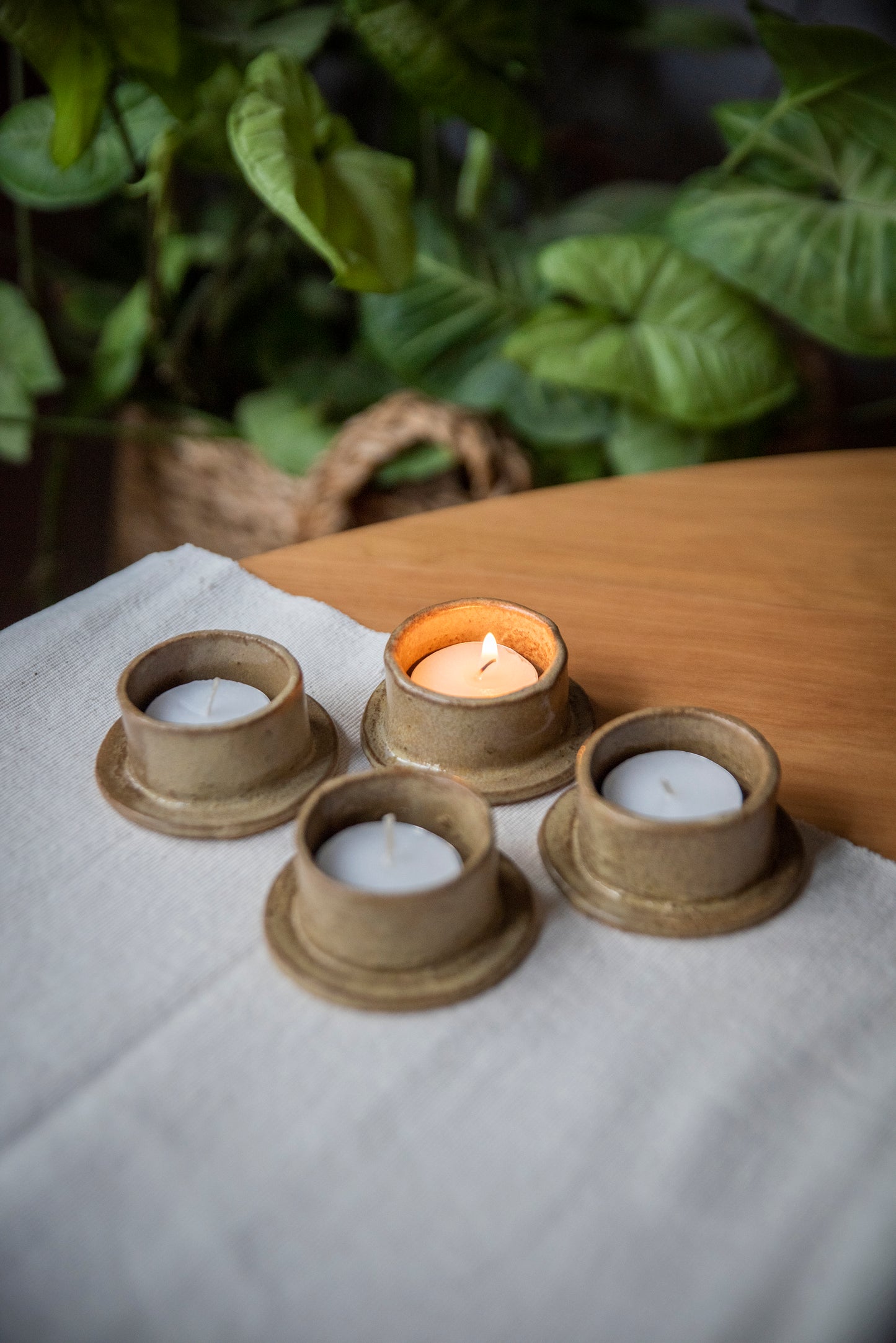 Pack 4 portavelas para mesa