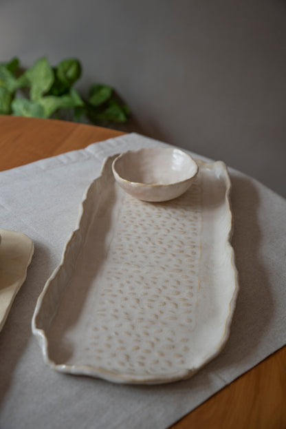 Bandeja cerámica gres "Descanso del alba"