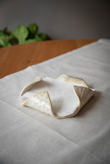 Servilletero cerámica gres