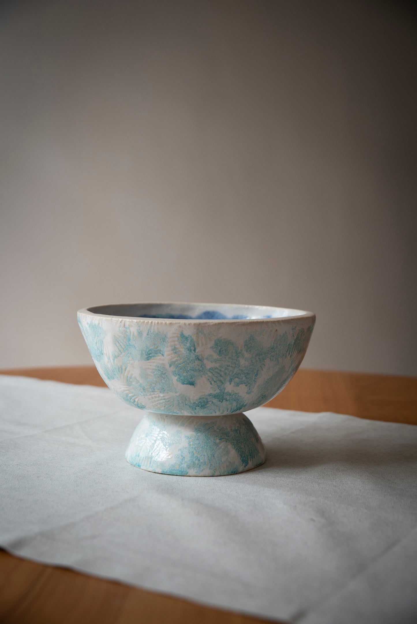 Centro de mesa cerámica gres "Cáliz del Mar"