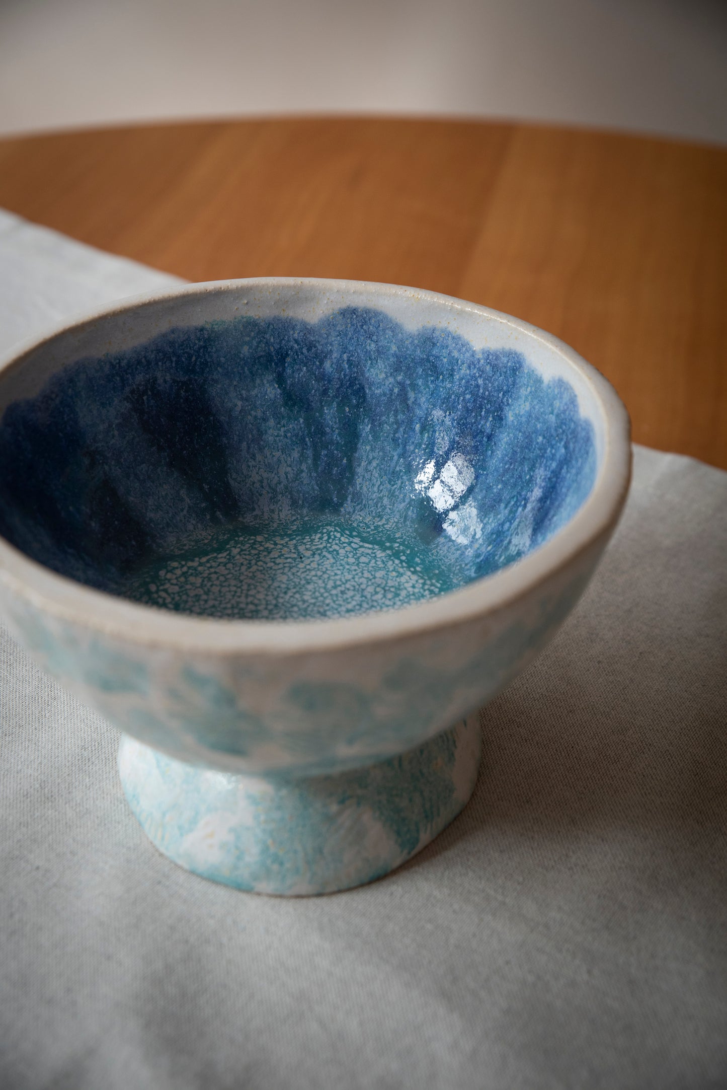 Centro de mesa cerámica gres "Cáliz del Mar"