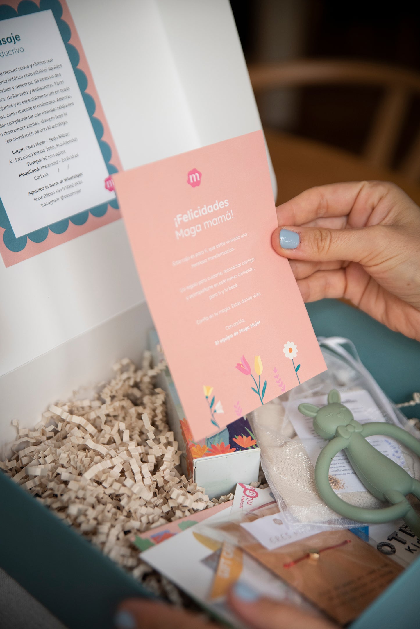 Caja Futura mamá con masaje reductivo en Casa mujer