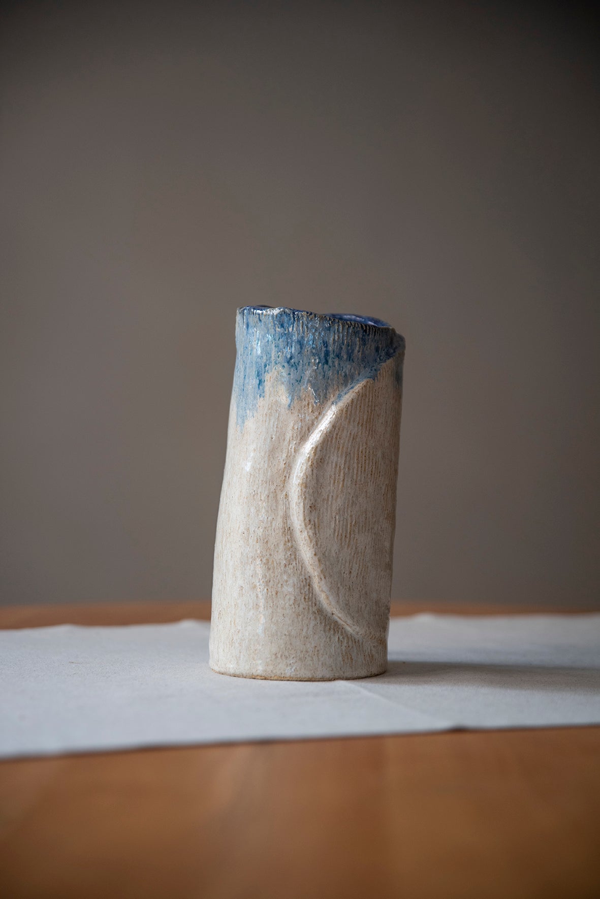 Jarrón cerámica gres Velo del Mar