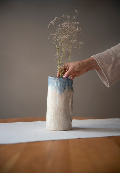 Jarrón cerámica gres Velo del Mar