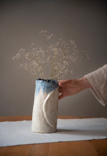 Jarrón cerámica gres Velo del Mar